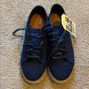 Toms Lena Navy Slubby Cotton